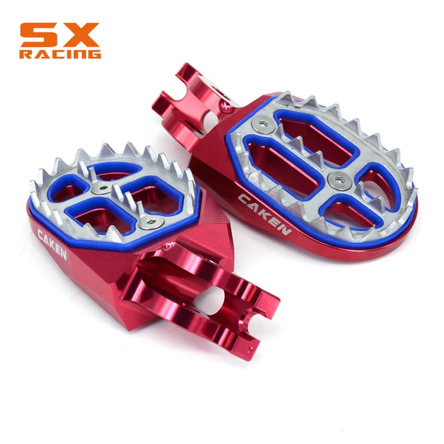 Motorcycle Aluminum Foot Pegs Footpeg Pedals FootRest For KAWASAKI KX250F 06-13 KX450F 07-13 KLX450 08-13 SUZUKI RM250 05-06
