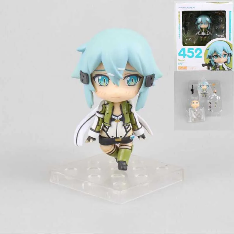

Anime Sword Art Online 452# Sinon Asada Sao Nendoroid PVC Action Figure Collection Model Kids Toys Doll Brinquedos