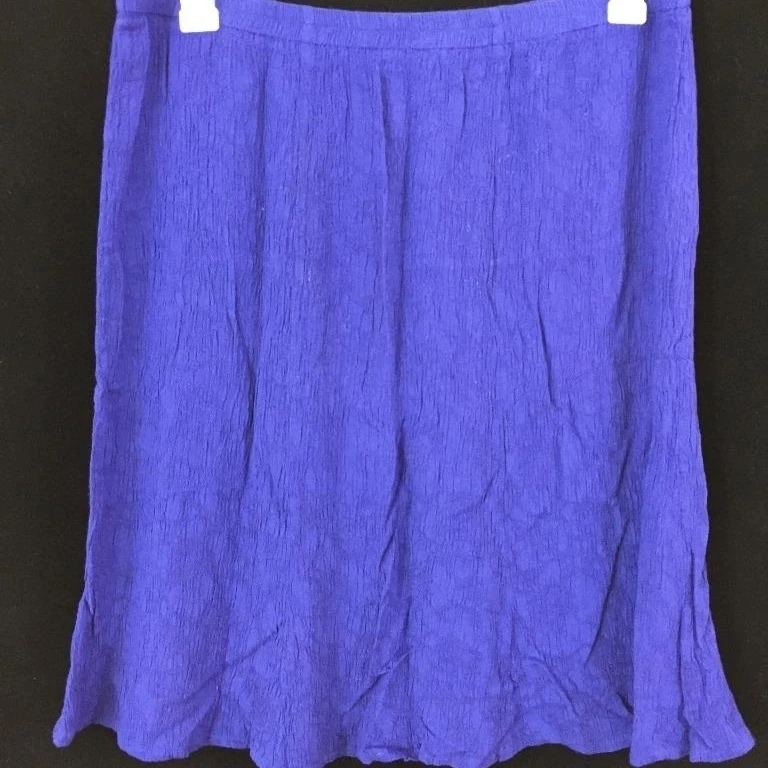 Coldwater Creek skirt womens size 1X plus elastic waist blue