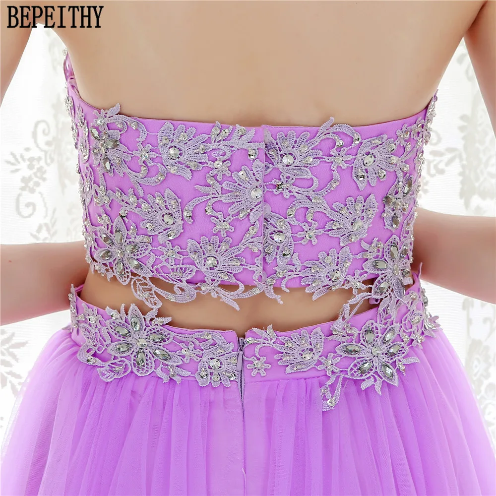 8  BEPEITHY New Arrival 2017 Hot Sale Long Two Pieces Prom Dresses Vestido De Festa Longo Lace Tulle Prom Evening Party Dresses (10)