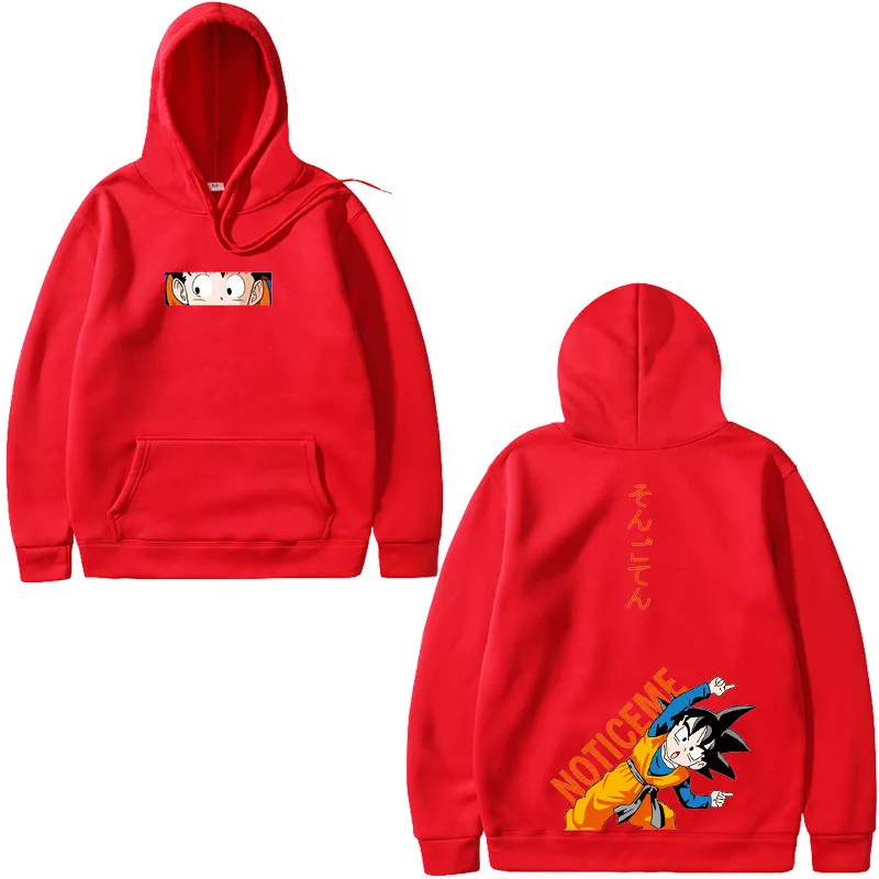 Харадзюку японская манга Sudadera Dragon Ball толстовки для мужчин и женщин любителей хип-хоп Goten трусы плюс бархатные Свободные толстовки для пар