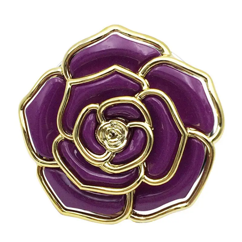 purple Красивый круглый крючок в форме розы для сумки, креативная сумка, крючок с рельсами, узор бабочки, складной крючок, настенная дверная вешалка для сумки, кошелька - Цвет: purple
