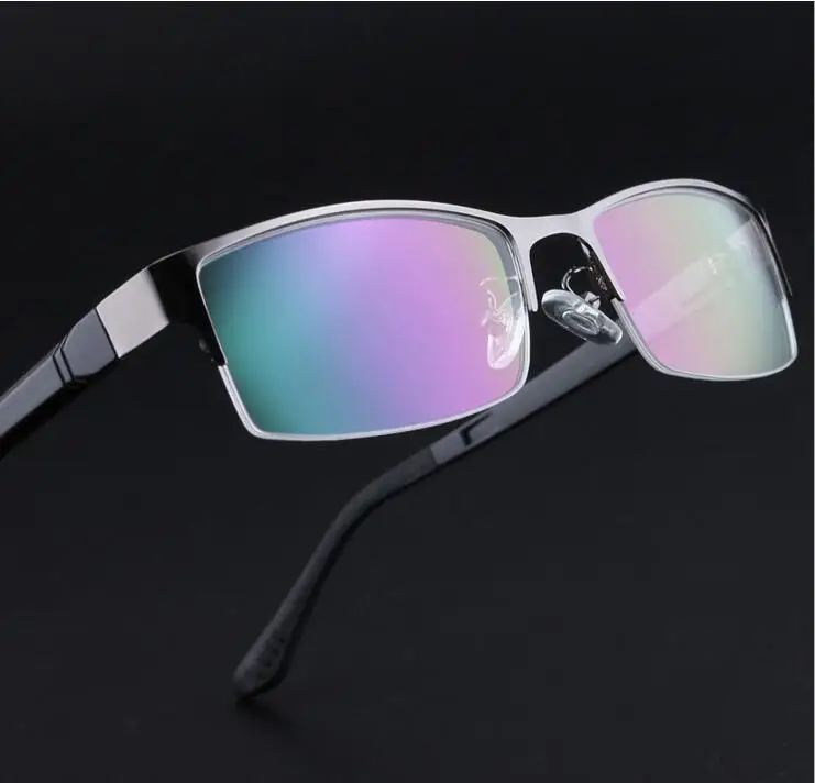 

Men's Lightweight Fashion Glasses Frame Myopia Frame Metal Half-frame Glasses Frame Optical Prescription Eyeglasses Customized