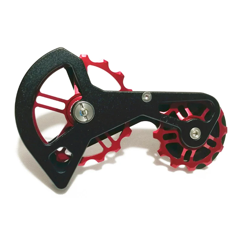 Fouriers Road Bike parte trasera de la jaula de cerámica polea Jockey rueda Drivetrain Oversize 12 T 16 T para RD 8050 bicicleta partes Fouriers Road Bike parte trasera de la jaula de cerámica polea Jockey rueda Drivetrain Oversize 12 T 16 T para RD 8050 bicicleta partes
