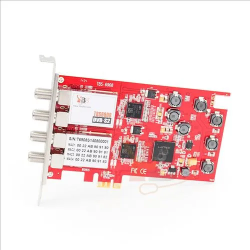 TBS6908 Профессиональный DVB-S2 quad-тюнер карта pci-e Поддержка CCM, ACM, VCM, 32 апск, Вход поток, Blindscan