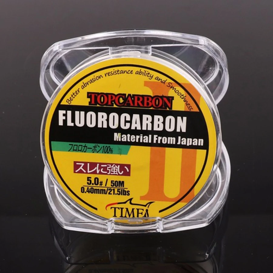 #Best 50m 4.4 35.2LB Fluorocarbon Fishing Lines High Quality Carbon Fiber Fly Fishing Line Clear Transparent Color Monofilament Line