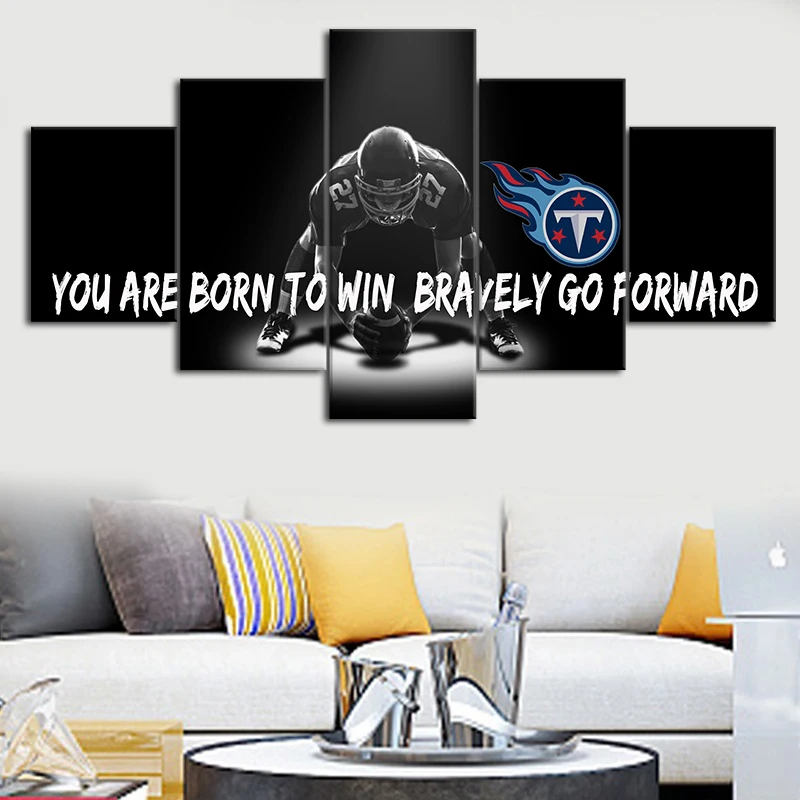 

5 canvas prints Tennessee Titans sports picture decoration print poster wall artist decoration