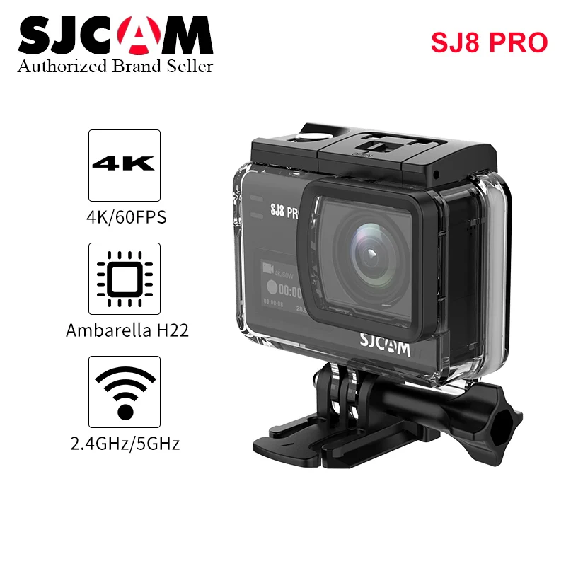 

SJCAM SJ8 Pro 4K 60FPS WiFi Remote Helmet Action Camera Ambarella Chipset 4K/60FPS Ultra HD Extreme Sports DV Wifi Camera