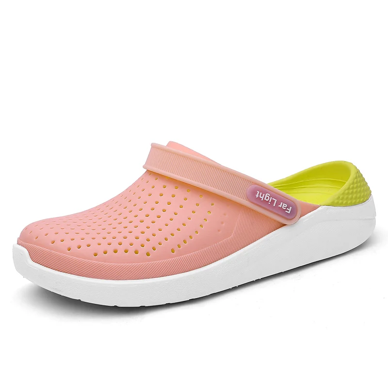 Summer Beach Shoes Woman Outdoor Slippers Breathable Sandals Men Antiskid Slides Couples Flip Flops Slip-on Crocse Zapatillas