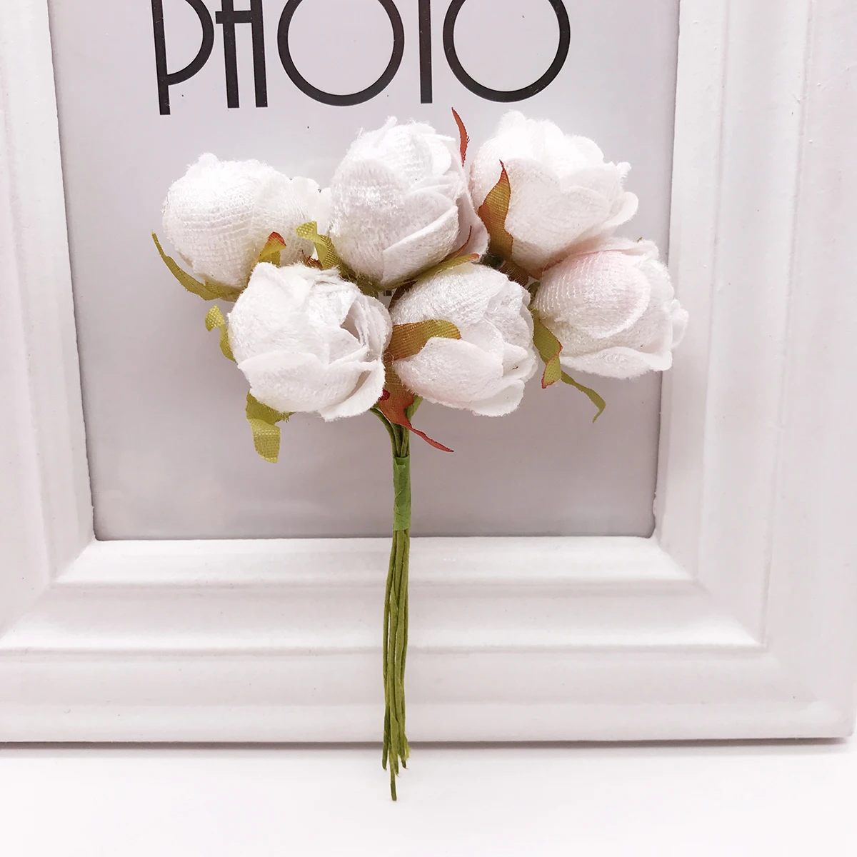 6 шт./лот мини шелковая искусственная Роза Цветы свадебное оформление букета бумага цветок для DIY скрапбукинг ручной работы цветок шар - Цвет: 5