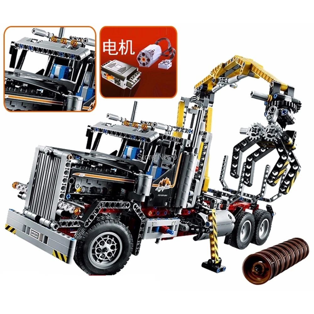 

1338pcs technic mechanical city logging truck building block 9397 Bricks Toy