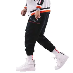 2019 Брендовые мужские брюки-карго в стиле хип-хоп шаровары, штаны для бега брюки 2019 мужские брюки для бега твердые мульти-карманные брюки