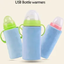 Портативный USB бутылочек термоизоляционной крышки для кормления термостат открытый молока грелки жары