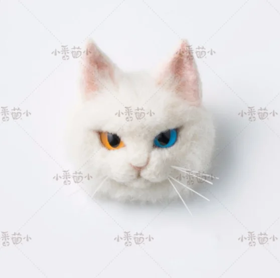 Needle Felting Kit Wool Felting Kit Needle Felting Painting Kit 4cm Wool felt poke cat's brooch Garfield cat folding cat wool needlepoint kit wool felt needle felting