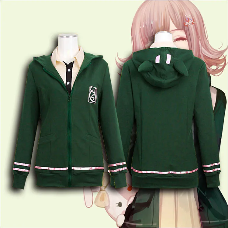 Anime Danganronpa Nanami Chiaki Cosplay Costume Jacket Hoodies Girls