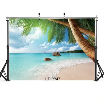 

Vinyl Photography Backdrop Summer Beach Palm Tree Photo Background for Photo Studio Newborn Baby Shower Kids Portrait Photobooth