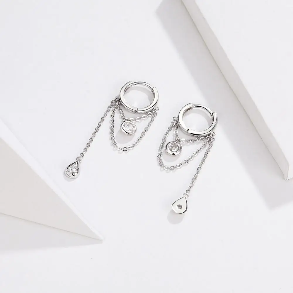 2018 Hot Sale Fashion Jewelry Drops of water Brincos Oorbellen Long Statement Tassel Zircon Drop Earrings For Women Gift