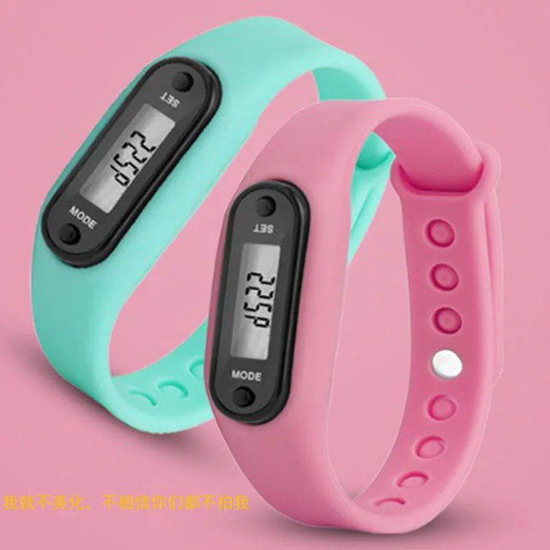 

Digital LCD Silicone Wrist band Pedometer Run Step Walk Distance Calorie Counter Wrist Lovers Sport Fitness Multi-function Watch
