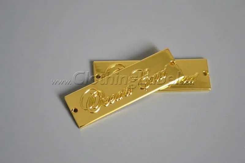 custom clothing metal labels, metal labels for for jeans, dull silver
