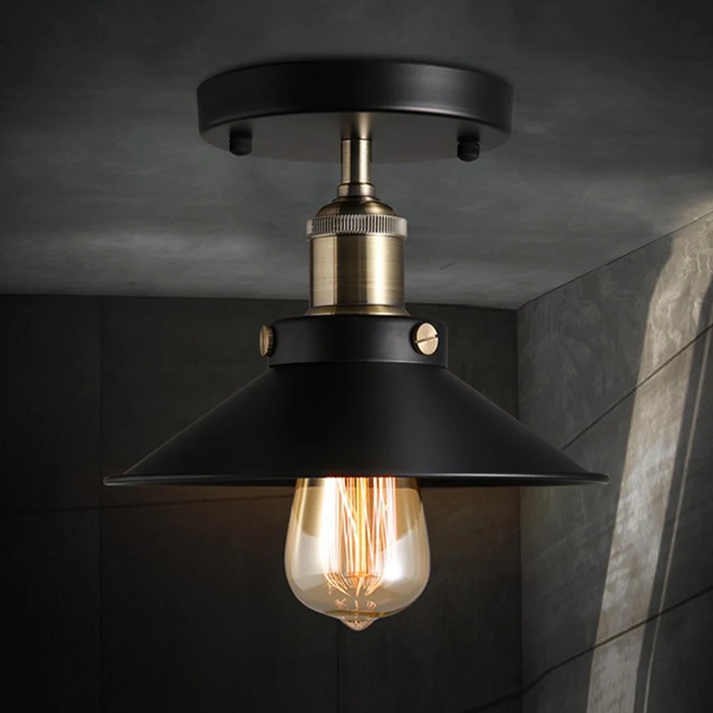 Loft Edison Vintage Ceiling Lamp fixture retro kitchen ceiling lights simple Aisle hallway light ...