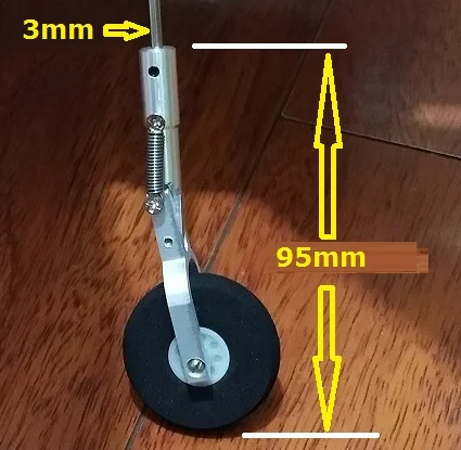 Сплав нос шасси для DIY RC самолетов - Цвет: 3mm hole 95mm