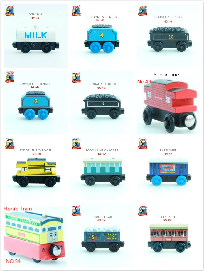 

ThomasNO.28-57 Wooden Magnetic Trains Model Christmas Toys Gifts for Kids Tender Mavis Diesel Annie Clarabel