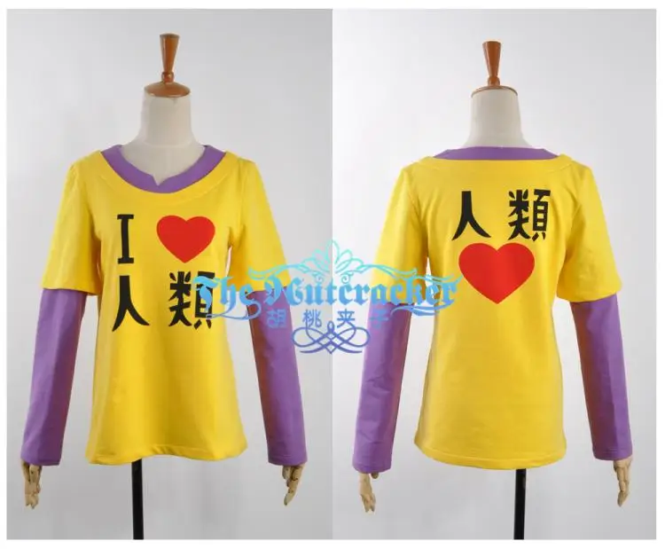 No Game No Life Shiro  Cosplay Costume Yelloween Printed Shiro T Shirt with Wig Asian Size (S-XXL ) No Regular Size 