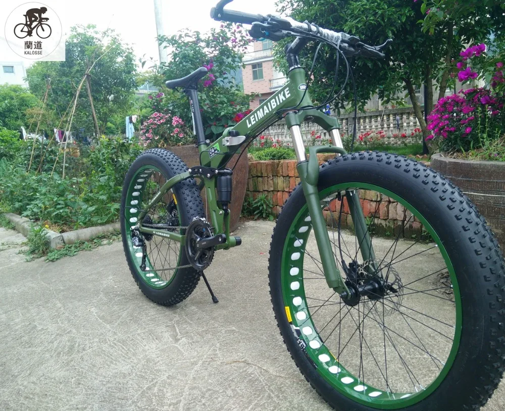 Excellent Kalosse Soft-tail frame   Snow/beach   folding bicycle 26    26*4.0 inch   21/24/27/30 speed  26*17inch  mountain bicycle 3