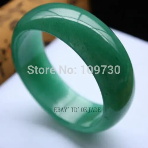 

001491 Certified 100% Green Fashion Retro Female Natural Jade Bangle Bracelet 58