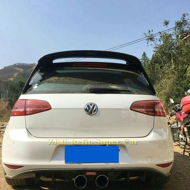 Углеродное волокно задний багажник крыша спойлер окно крыло для Volkswagen Golf7