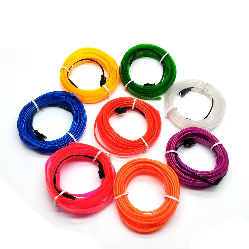 

Car EL Wire Neon Lights Dance Festival led strip EL lights With 2.3 MM with 6 MM sewing edge