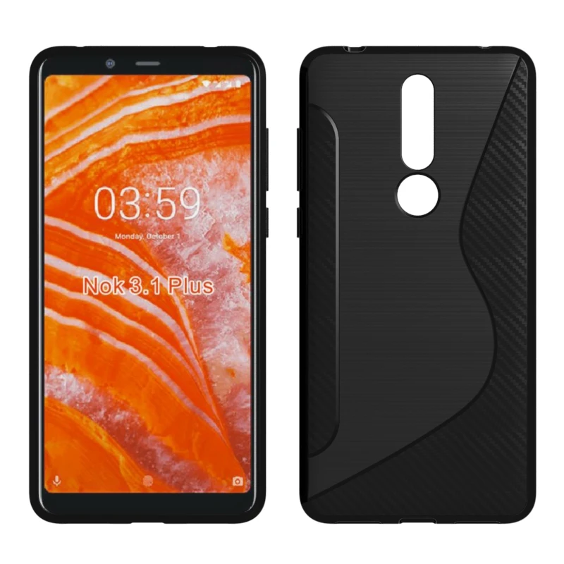 Фирменный gligle NS-line Мягкий силиконовый защитный чехол из ТПУ для Nokia 3 1 Plus оболочка