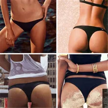 Женские бразильские бикини Купальники Пляжные купальные стринги с Т-образным вырезом