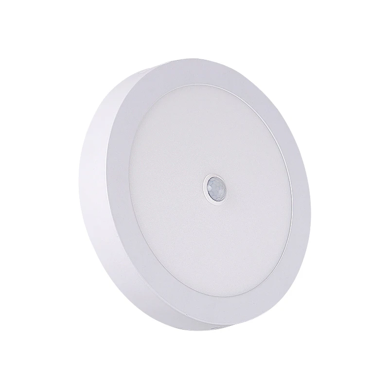 Современный умный PIR датчик движения потолочные светильники 6 Вт 12 Вт 18 Вт 24 Вт светодиодный потолочный светильник энергосберегающее освещение для ванная коридор - Цвет корпуса: Round