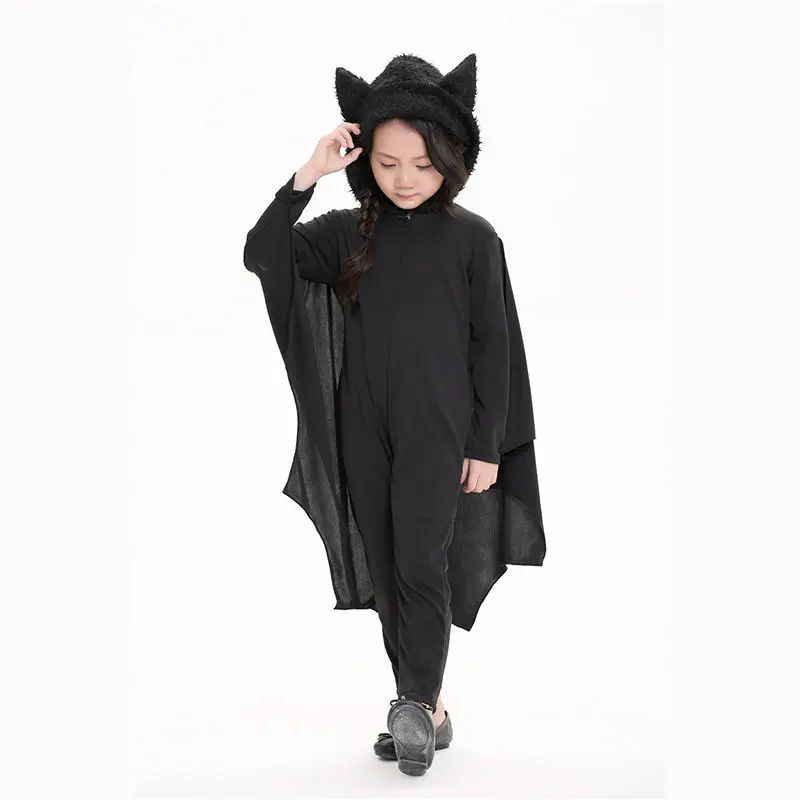Cute Bat Wings Costume Kids Cosplay Costume Black Outfit Suit Dress New