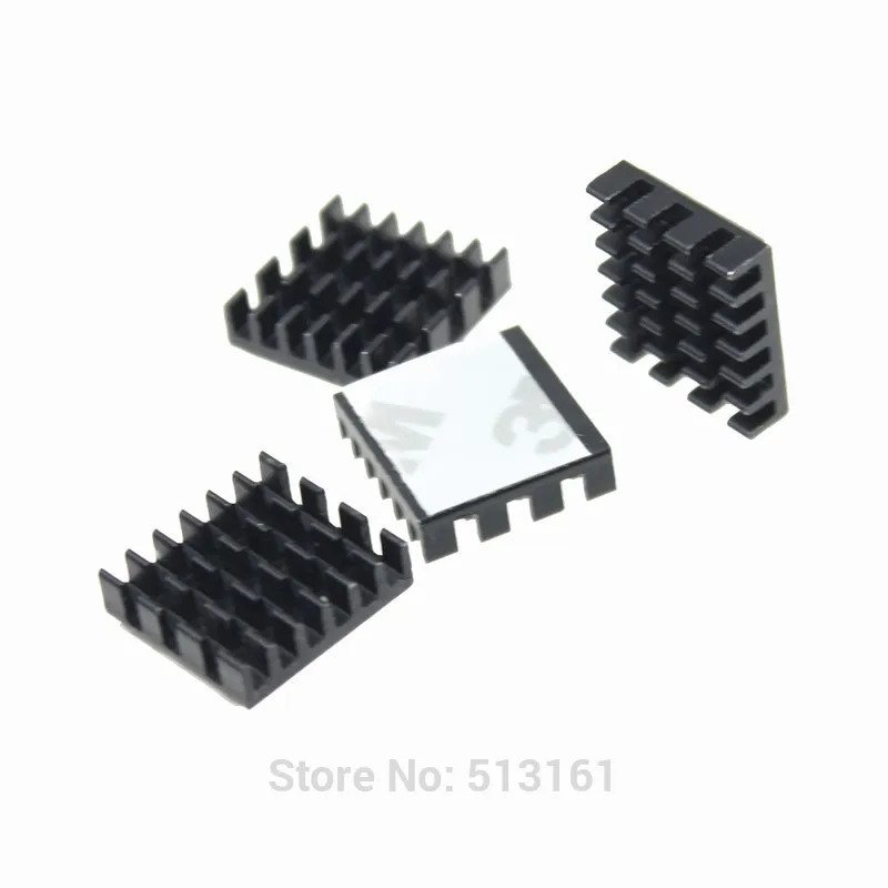 

50PCS Black Mini IC Chipset Cooler Heatsink Cooling Aluminum Heatsinks