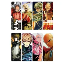 8 шт./лист один удар человек Аниме Закладка водонепроницаемый прозрачный ПВХ Пластиковые Закладки Красочные Детские закладки мультфильм Закладка