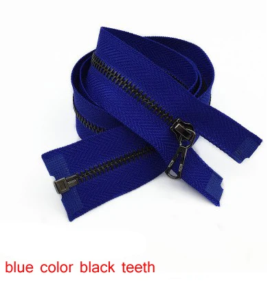 blue black teeth 1 шт. стиль 60 см открывающиеся Металлические молнии для рукоделия шитье Искусство ремесло шитье молния сумка для одежды декоративные аксессуары P058 - Цвет: blue black teeth