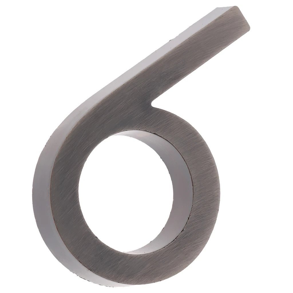 Surface Mounted Door Number Chrome Finish Digits Letter for Shop Bar House Apartment Flat Shop Hotel Display Names Numbers	