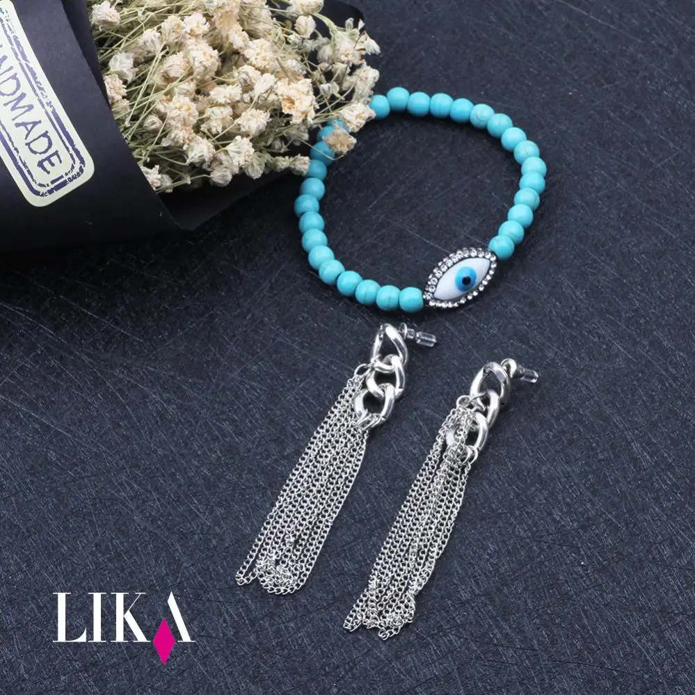 

LIKA Vintage Long Earrings Silver Solor Tassel Earrings High Quality Earrings Fashion Jewelry For Women Best Gift Bijoux