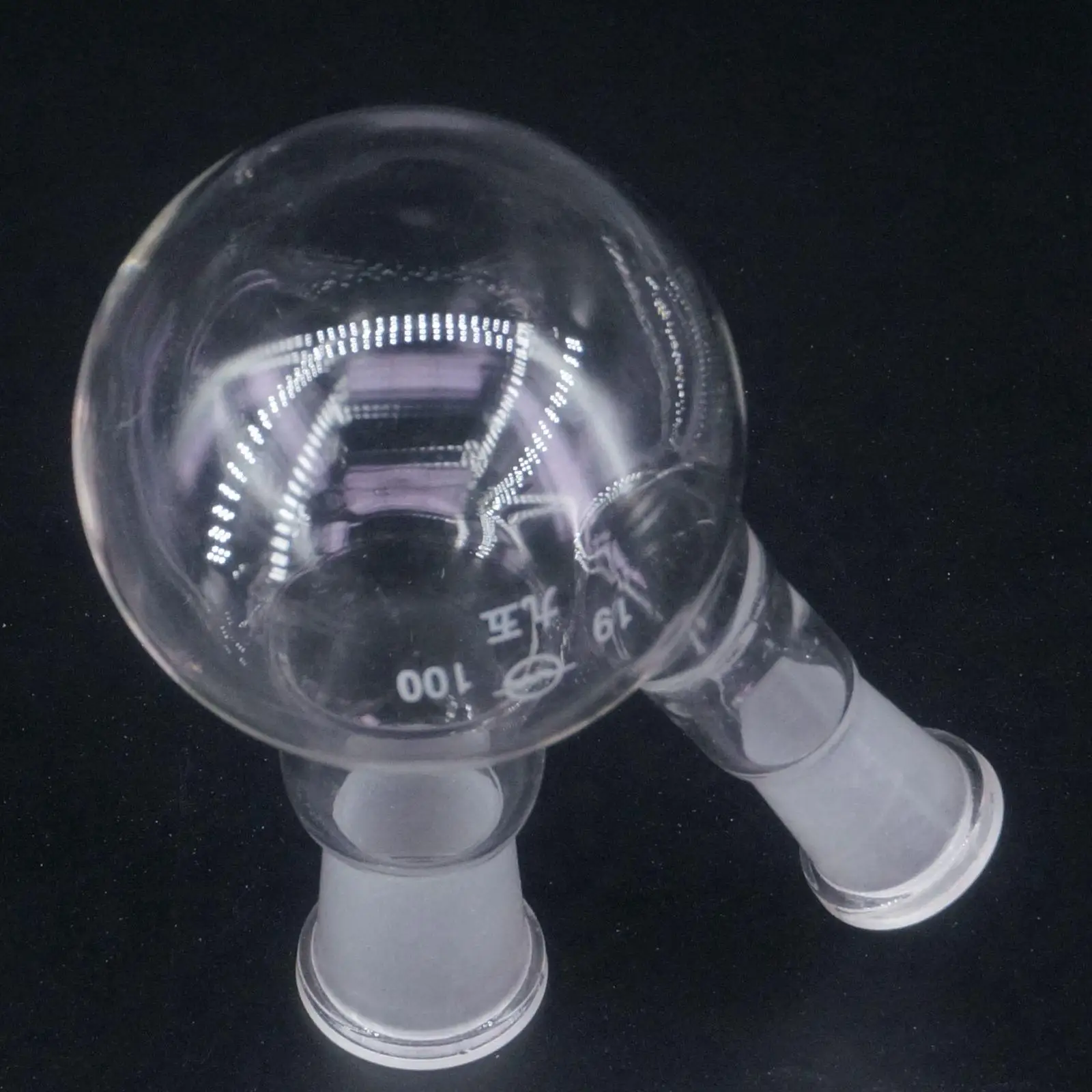 

Borosilicate Glass 100ml 19/14# Central/Branch Joint 2-neck Round Bottom Lab Glass Boiling Flask