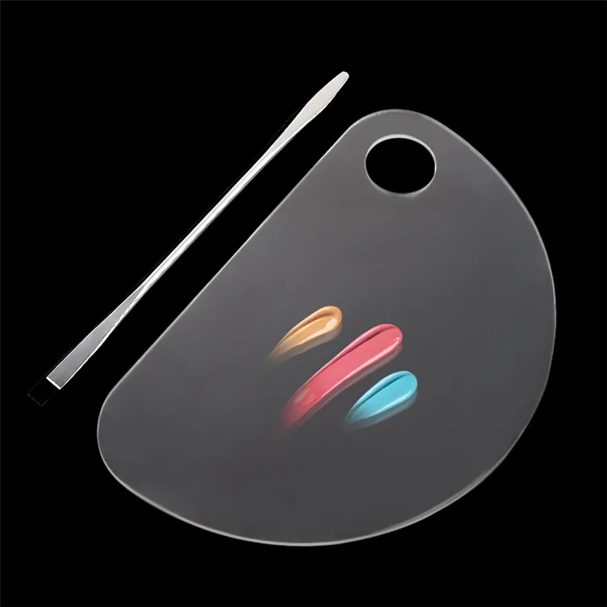 

OutTop Acrylic Makeup Cosmetic Nail Eye Shadow Mixing Palette + Stainless Spatula Tool best seller#30