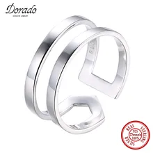 Dorado Individuality Statement Punk Rings Wide Big Steampunk 925 Sterling Silver Finger Ring For Men Women Unisex