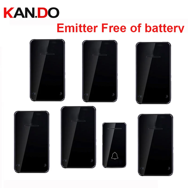 black color Emitter free of battery bell kits 6 RX wireless door bell 110-220V wireless doorbell ip44 200M door chime door ring
black color Emitter free of battery bell kits 6 RX wireless door bell 110-220V wireless doorbell ip44 200M door chime door ring