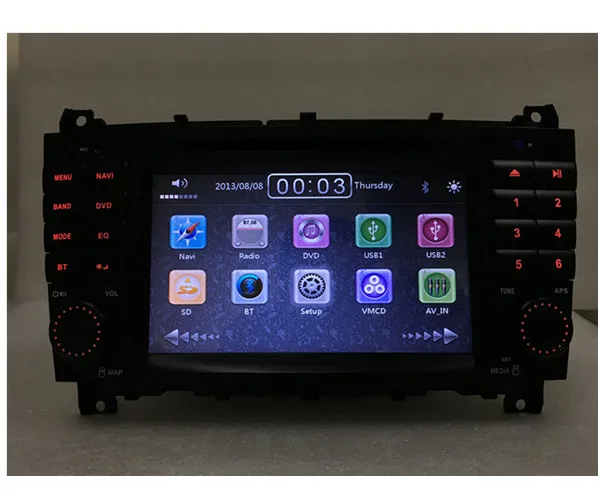 Top car radio DVD 2din for Mercedes c lass w203 (2004-2007) CLK W209 (2004-2005) GPS navigation can support WIFI 3G  blutooth 9