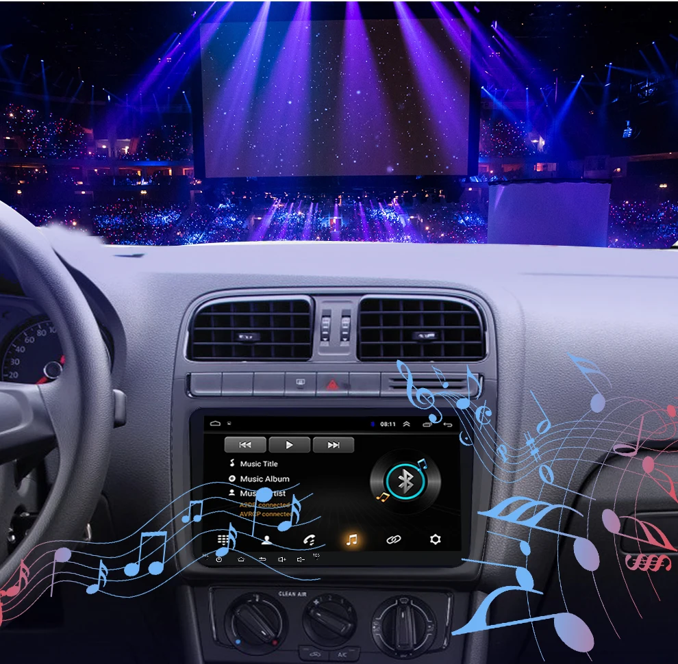 Sale 2 Din Android 8.1 Car Multimedia For Amarok Volksagen VW Passat B6 golf 56 Skoda Octavia 2 Superb 2 Seat Leon Navigation 2+16G 20