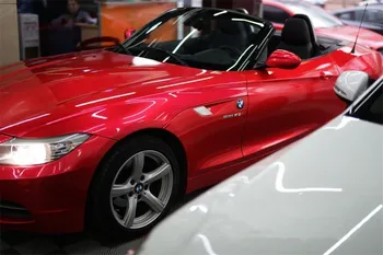 

Ultra Glossy Candy Red Vinyl Wrap Car Film Wrapping Foil Car Sticker Decal For Motor Computer Furniture Auto Graphic
