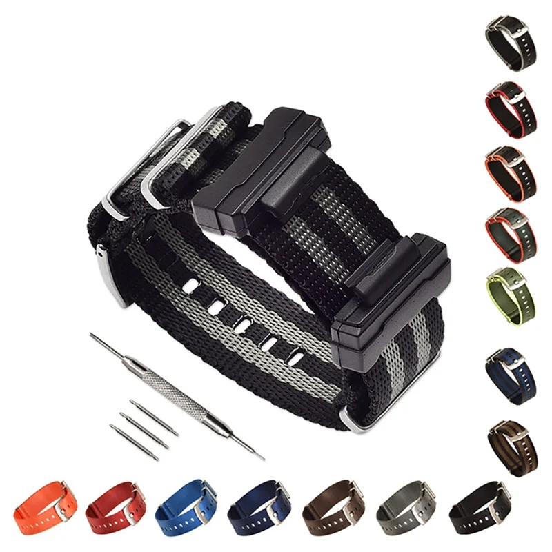 

Nylon Watch Strap 16 Elastic Nylon Belt General Watch Brands Modification For Top G-SHOCK GWG-1000GB Accessories outdoor tools