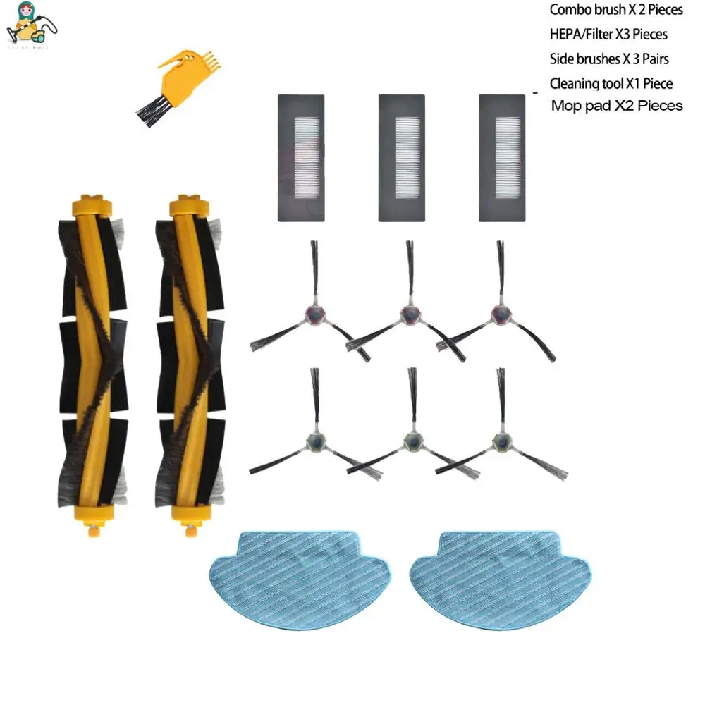 

Replacement mop cloth pad rags side brush HEPA filter main brushes for ECOVACS DEEBOT DE55 DE53 DE6G spare parts accessories