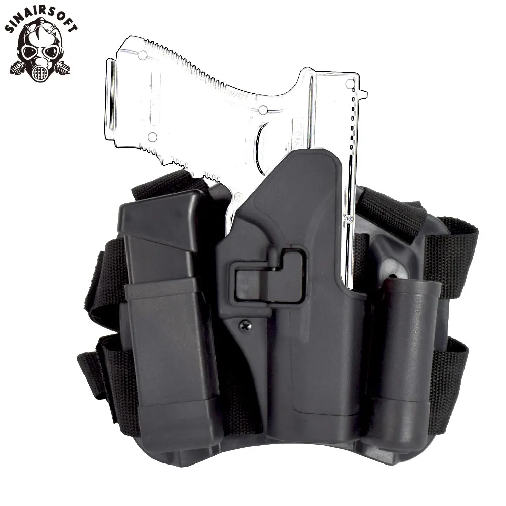 Тактический CQC G17 правая рука падение ноги кобура чехол подходит пистолет Glock 17 19 22 23 31 32 для пейнтбола стрельба Охотничьи аксессуары
